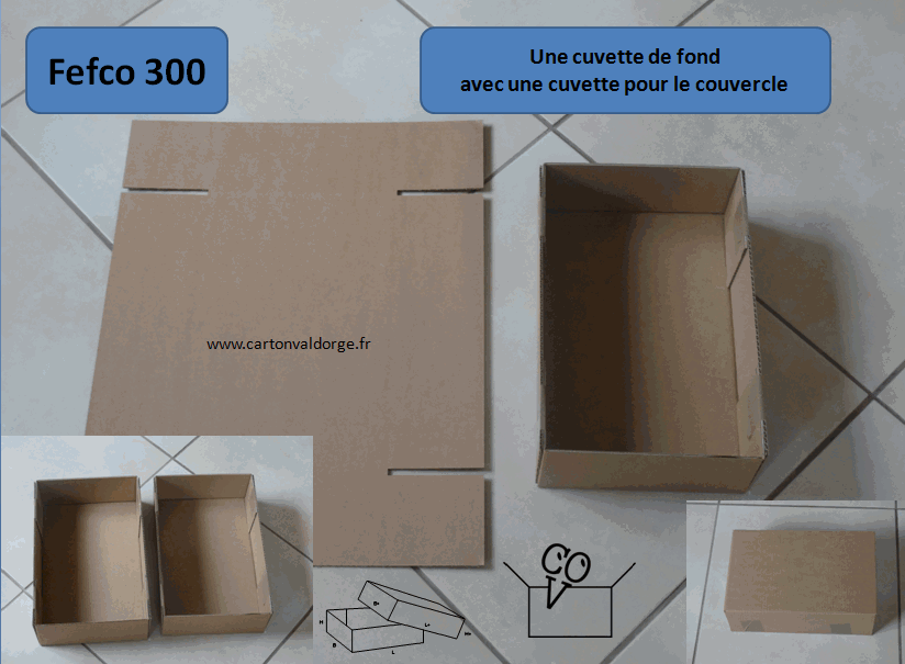 Demi Caisse en carton sur mesure - Fefco 200 - Carton ondulé