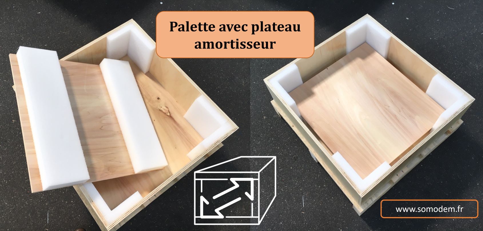 Plaque en carton ondulé par palette complète